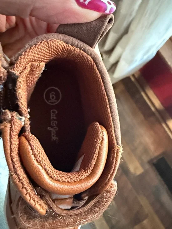 Cat & Jack Brown Kids High-Top Sneakers - Picture 2 of 3